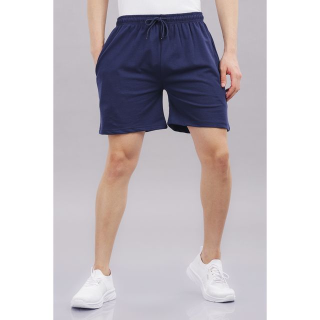 OUTLAWS Men's French Terry Cotton Shorts - Blue - Buy at ₹135