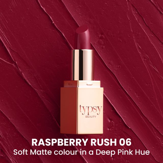 Typsy Beauty Happy Hour Mini Lippie Raspberry Rush | Bullet Lipstick | Creamy Matte