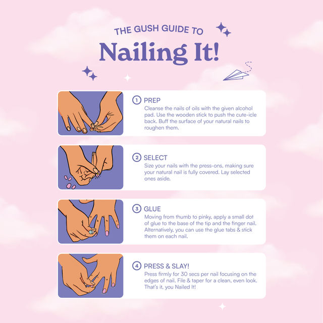 Gush Beauty Nailed It | Reusable Luxury Press On Nails | Medium Square | Red Edge | Red & Nude
