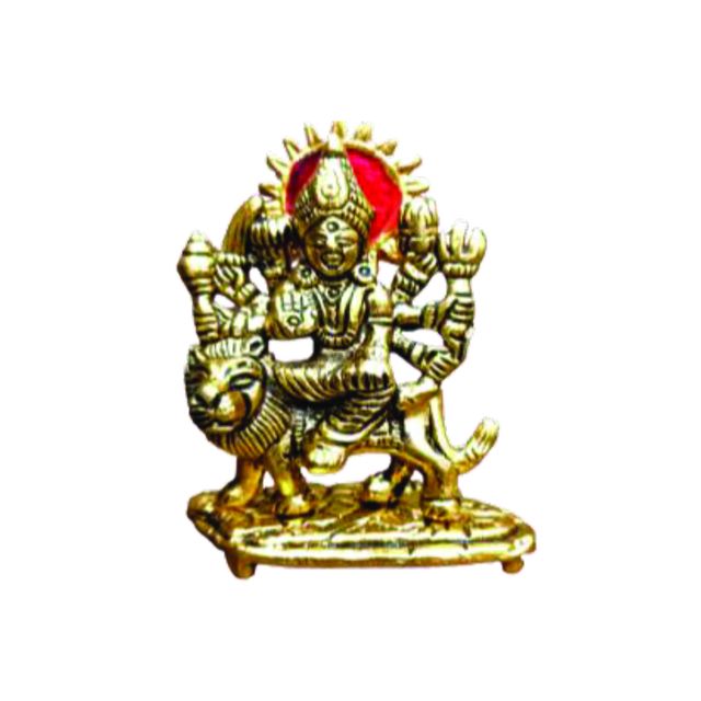 Devnidhii Sherawali Maa Idol in Gold Polish Small Size