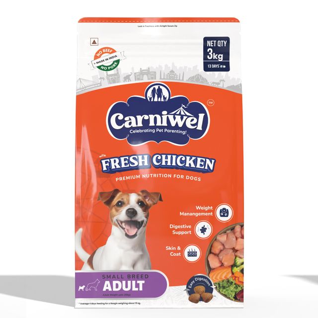 Carniwel Fresh Chicken Dry Dog Food For Small Breed, Adult