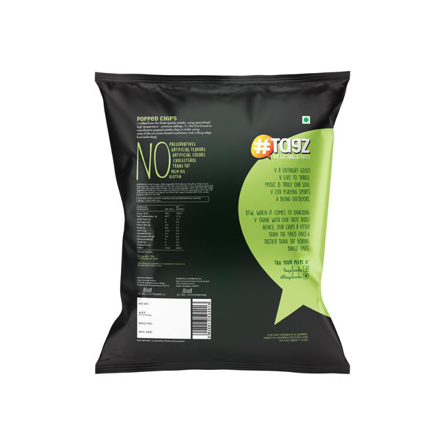 TagZ Popped Potato Chips Cream & onion Divin