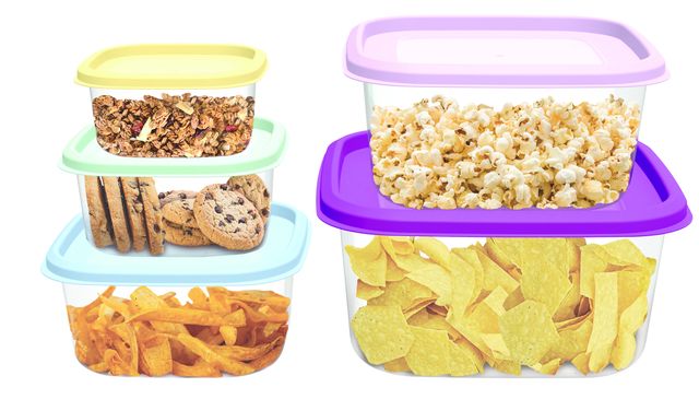 All Time Prism Square Storage Container Set (6600 Ml) (Multicolor) (5 Pc Set)