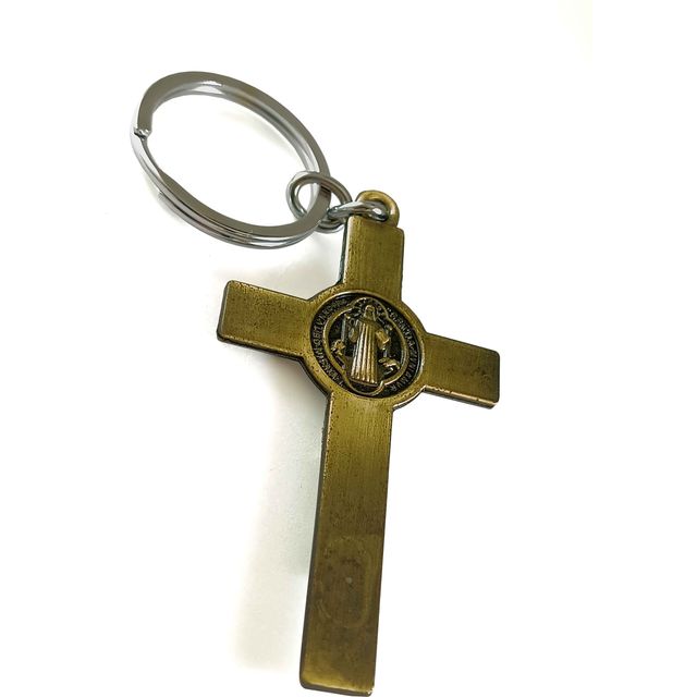 Samsidhi Pooja Christian Jesus Cross Metal Keychain|Assorted