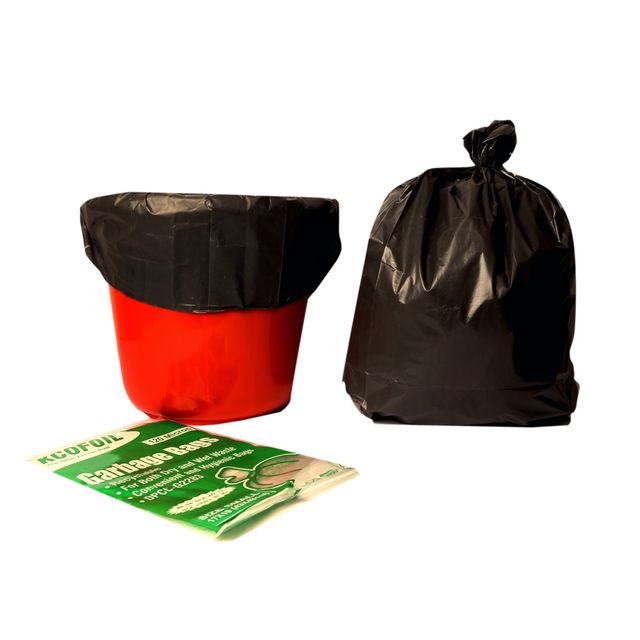 Kcofoil Small Garbage Bag | 17 x 19 | 14 Bags - 120 Micron