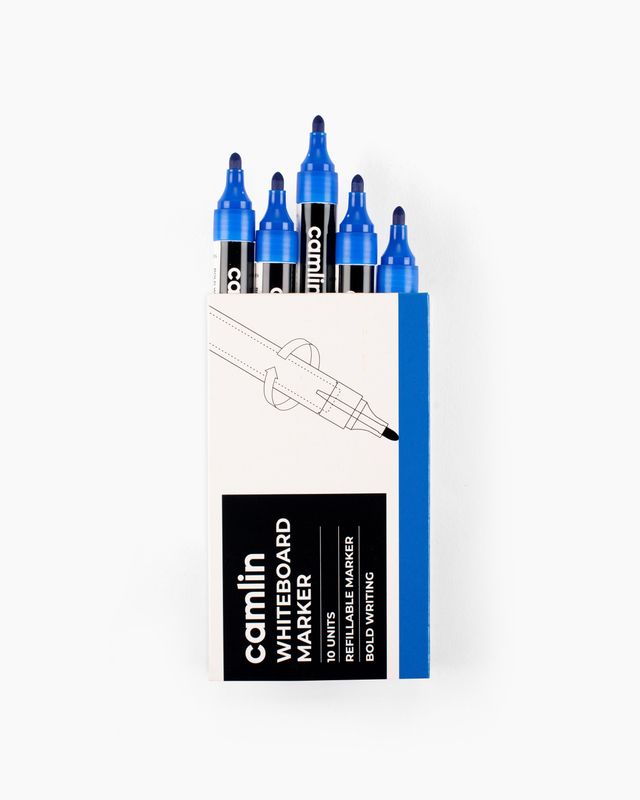 Camlin Whiteboard Marker Blue, Pack Of 10