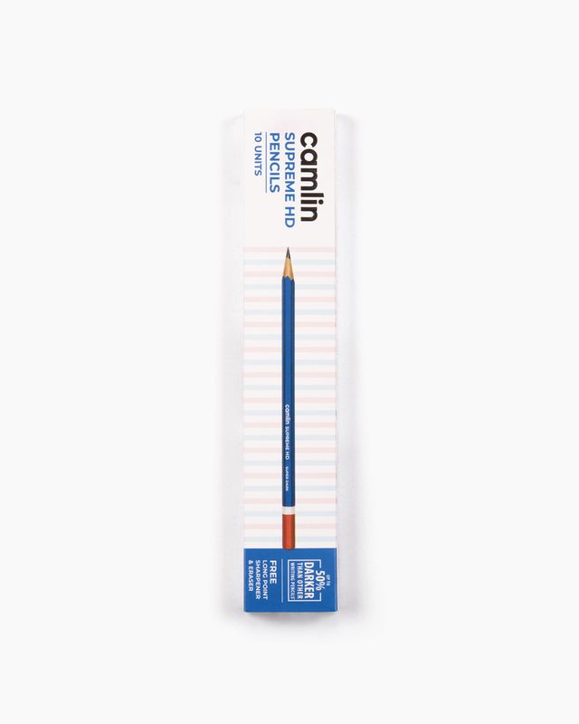 Camlin Supreme Hd Pencils Box Pencils With Eraser And Long Point Sharpener