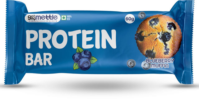 Getmymettle Blueberry Muffin Protein Bars | Each 60G Bar | Protein Bars (Blue Berry Muffin)