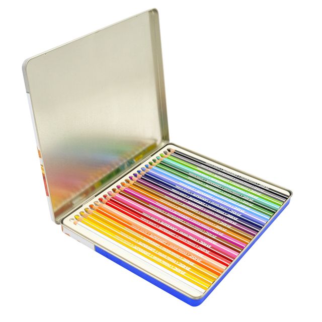 Doms Fsc 24 Flat Tin Colour Pencil