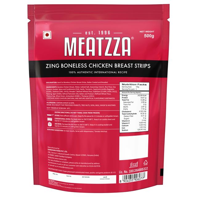 Meatzza Zing Boneless Chicken Breast Strips