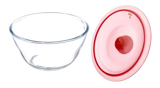 Sanjeev Kapoor Kingston High Borosilicate Mixing Bowl -Red Lid 1 L - Set Of 1 Pcs
