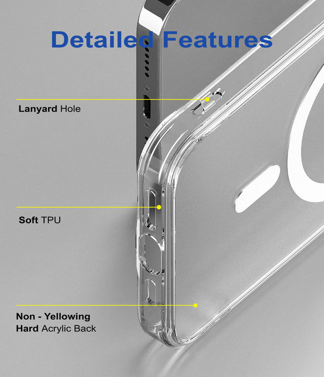Zapcase Back Cover for Apple iPhone 7 | Apple iPhone 8 | Apple iPhone SE 2020 | MagSafe-Clear