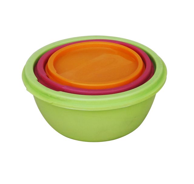 Princeware Store Fresh Bowl Container Set of 3 Pcs | 900 ml+525 ml +295 ml