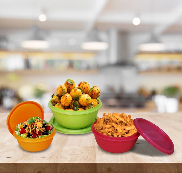 Princeware Store Fresh Bowl Container Set of 3 Pcs | 900 ml+525 ml +295 ml