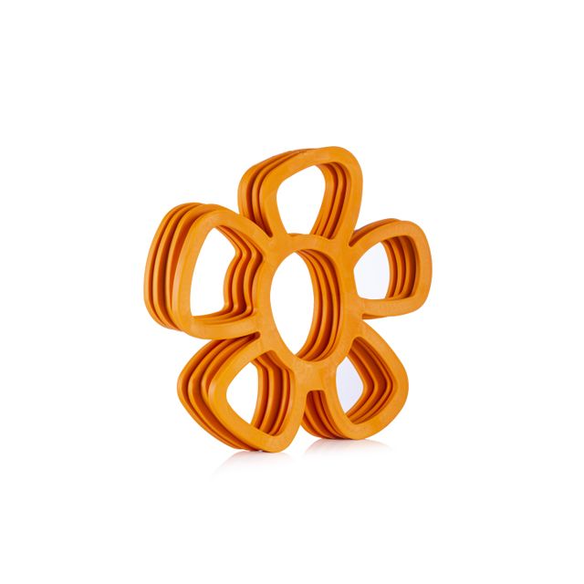 Java 5 Petal Flower Shape Hot Mat | 3 Pieces - Orange