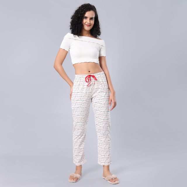evolove Women's Pajama White NPJKN1202WE-S