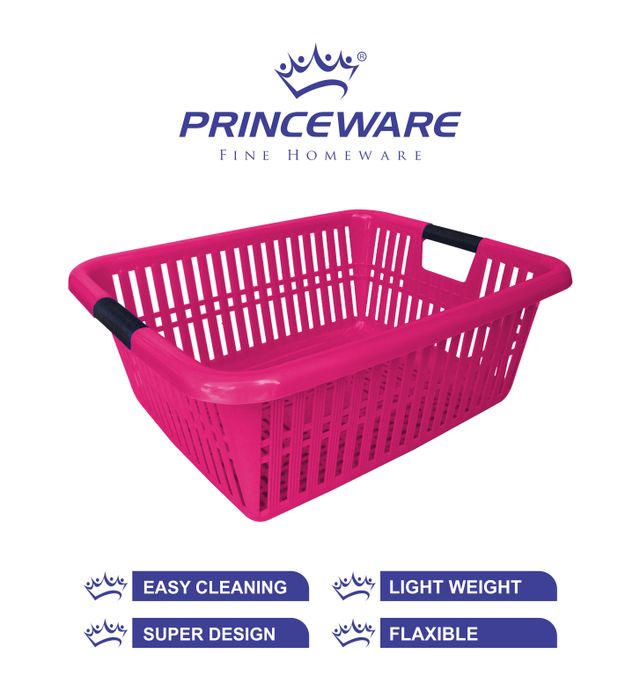 Princeware Kitchen Tray, Fruit Basket No. 3 | 525 x 403 x 169 mm | Pink