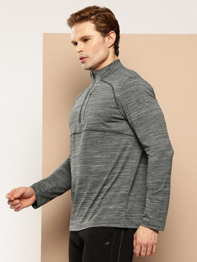 Alcis Men's Zip Flex Full-Sleeve T-shirt - Buy at ₹1400 Online