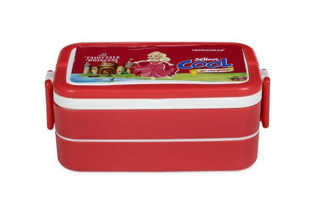 Varmora Twin Flat Kids Lunch Box (450ml + 450ml) - Assorted