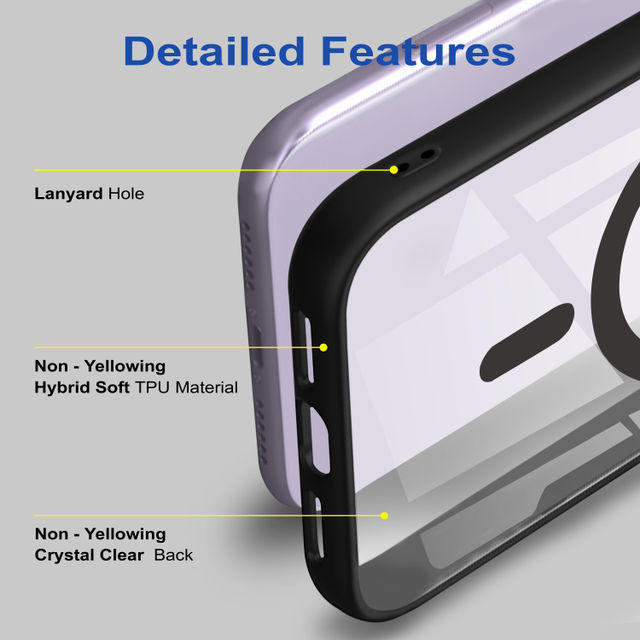 Zapcase Back Cover For Apple Iphone 16 (MagSafe-Black)
