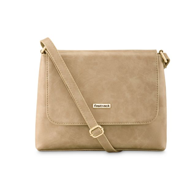 Fastrack Women's Structured Sling Bag | Brown