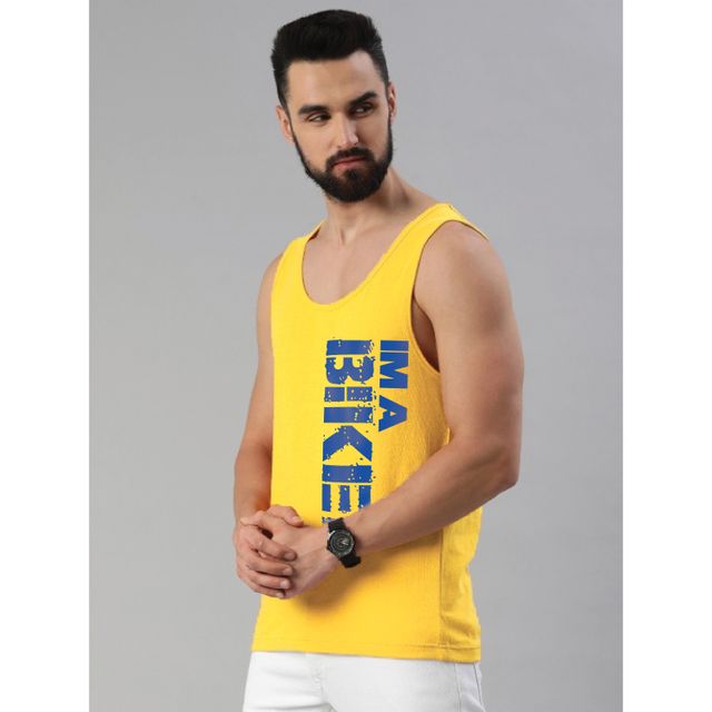 De Tees Men's Sleeveless T-shirt | Yellow - L