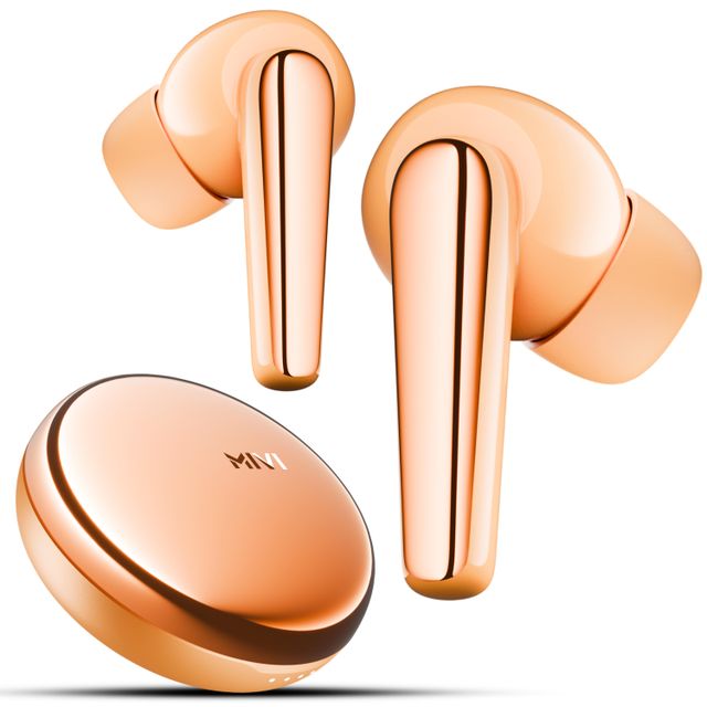 Mivi Superpods Dueto [Flagship Launch],Dual Drivers,13Mm Woofer,6Mm Tweeter Earbuds Bluetooth-Peach