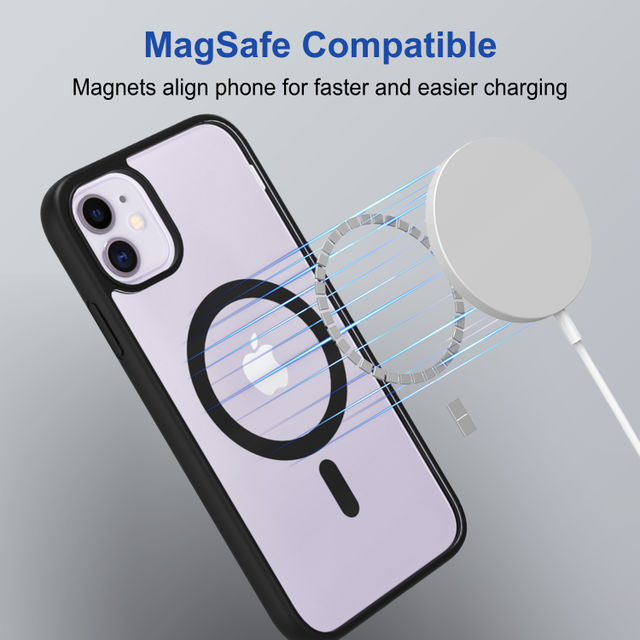 Zapcase Back Cover For Apple Iphone 12 (MagSafe-Black)