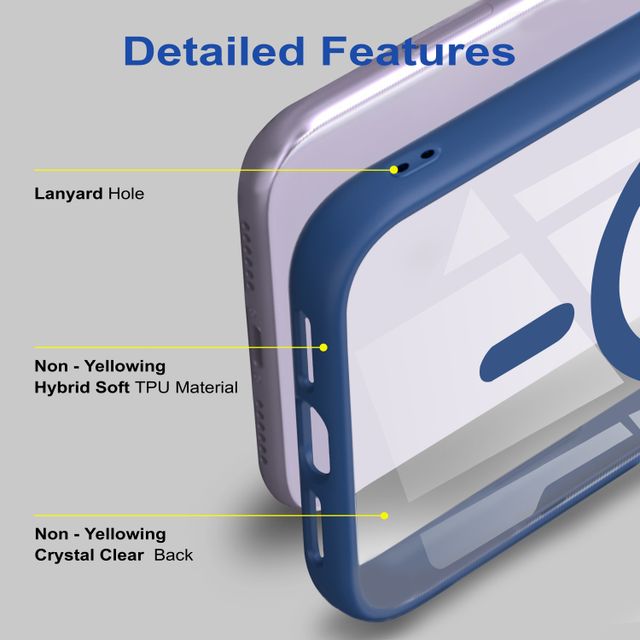 Zapcase Back Cover for Apple iPhone 12 Pro Max | MagSafe-Blue
