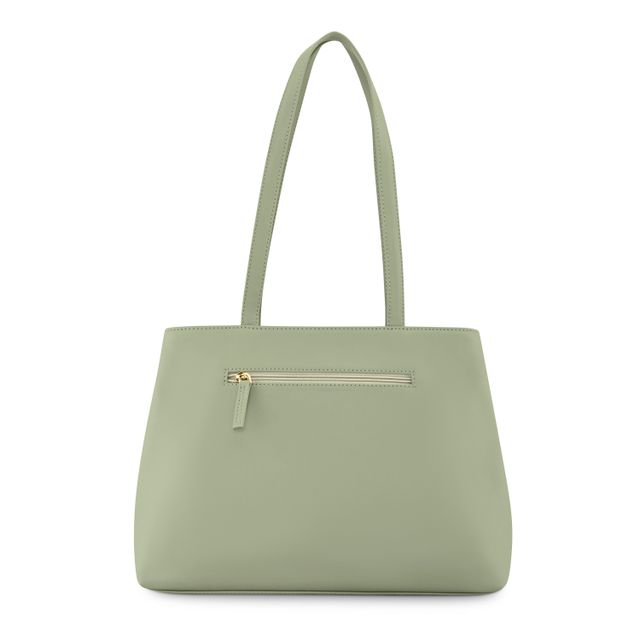 Fastrack Women's Textured Structured Shoulder Bag With Quilted Detail | Khaki