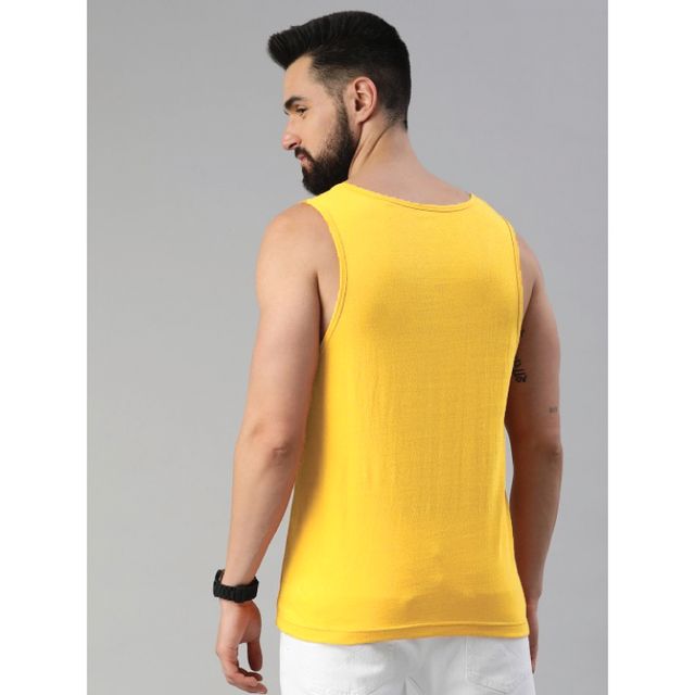 De Tees Men's Sleeveless T-shirt | Yellow - L