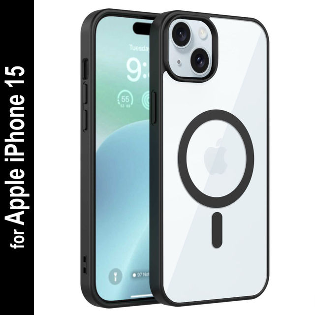 Zapcase Back Cover for Apple iPhone 15 | MagSafe-Black