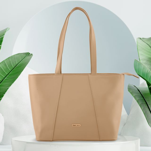 Fastrack Women's Structured Tote Bag | Beige