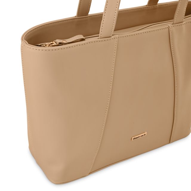 Fastrack Women's Structured Tote Bag | Beige