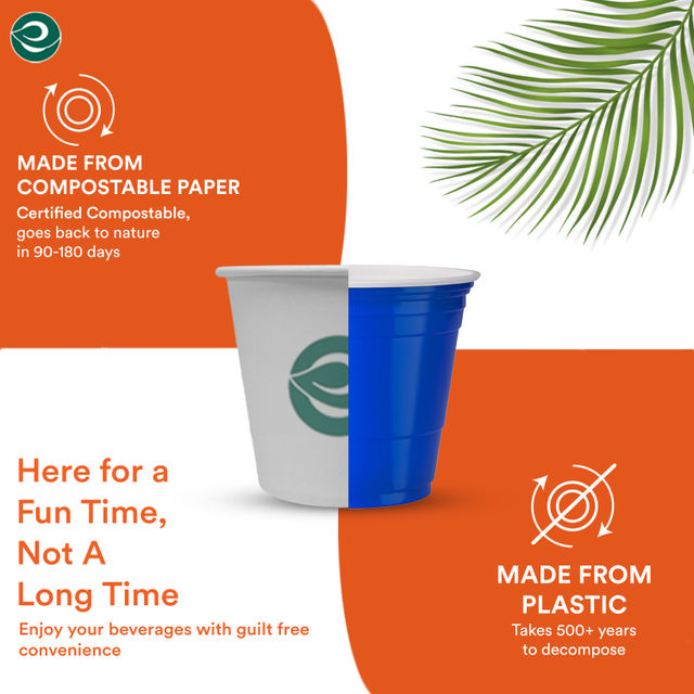 ECO SOUL 180 ml | 25 Count | Disposable Cup/Glass