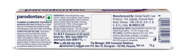 Parodontax Ultra Clean Toothpaste For Daily Protection Against Gum Problems