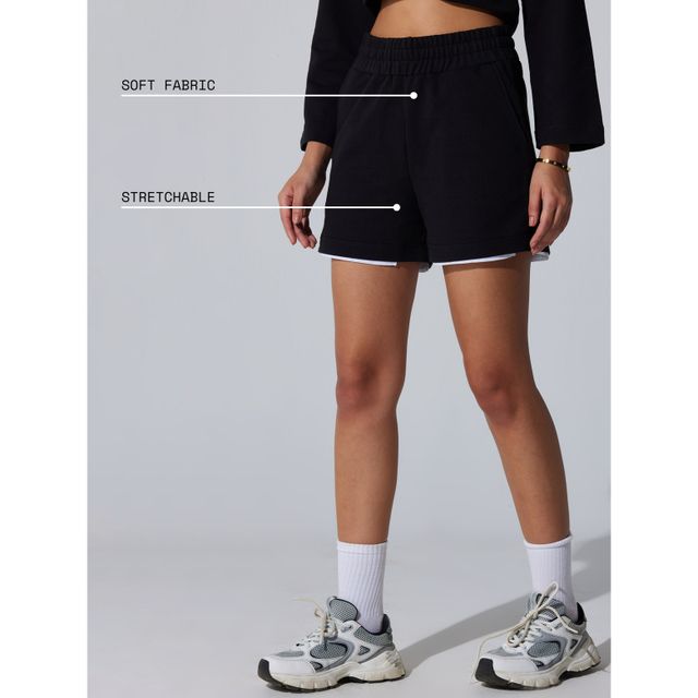 Cava Athleisure Black ZenFeel Shorts for Women | M