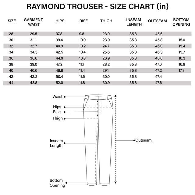 Raymond Men's Slim Fit Polyester Blend Pleatless Formal Trouser | 32 | Blue