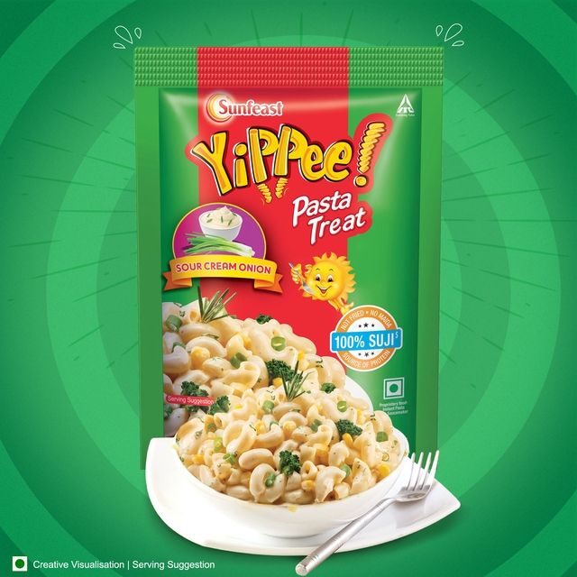 YiPPee! 100% Suji Sour Cream Onion Pasta Treat
