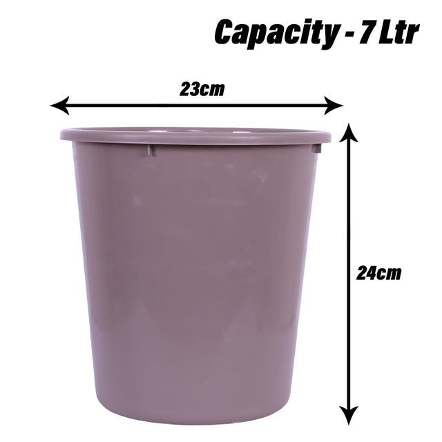 Kuber Industries Plastic Garbage Dustbin For Kitchen|Bathroom|Office|7 L|066|Pack of 2|Multi