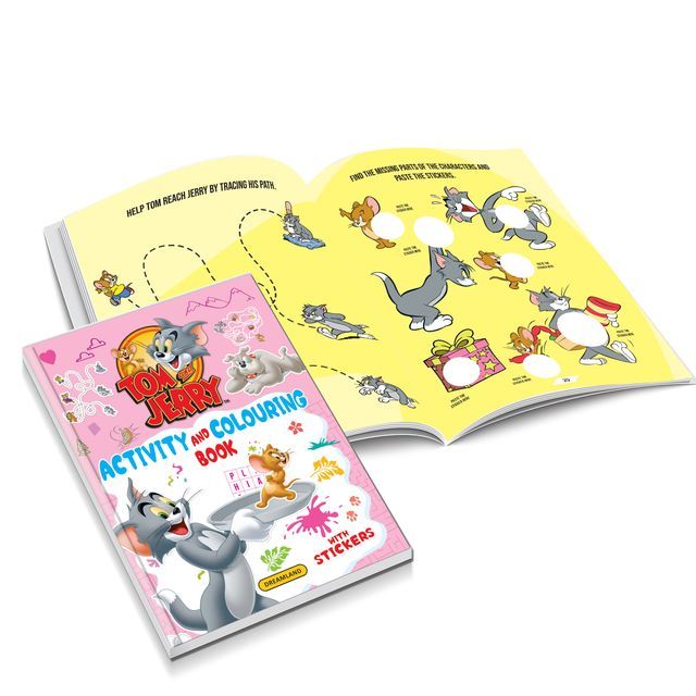 Dreamland Tom and Jerry Copy Colouring and Activity Books Set of 3 Kid Book | Gift Pack | Colouring Book, 104 Pages