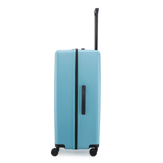 Nasher Miles Zanzibar Check In Hardside Polycarbonate 24 Inch|65 cm Trolley Bag (Yellow-Blue)