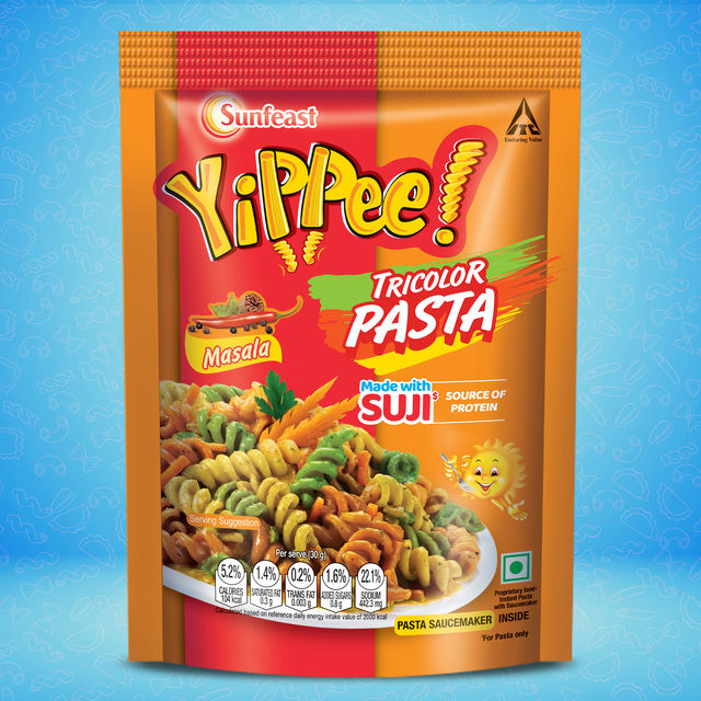 YiPPee! 100% Suji Tricolor Masala Pasta