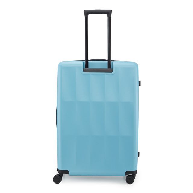 Nasher Miles Zanzibar Check In Hardside Polycarbonate 24 Inch|65 cm Trolley Bag (Yellow-Blue)