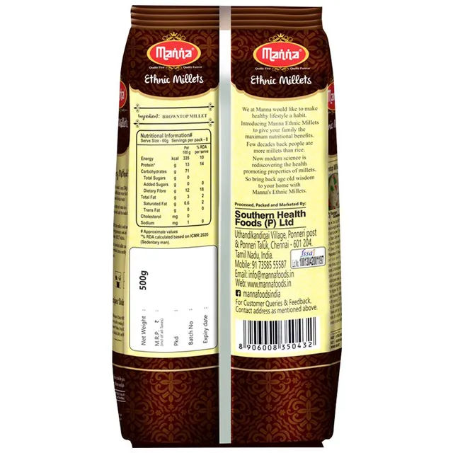 Manna Brown Top Millet
