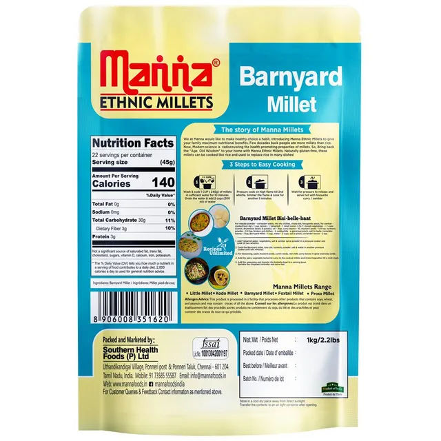 Manna Barnyard Millet