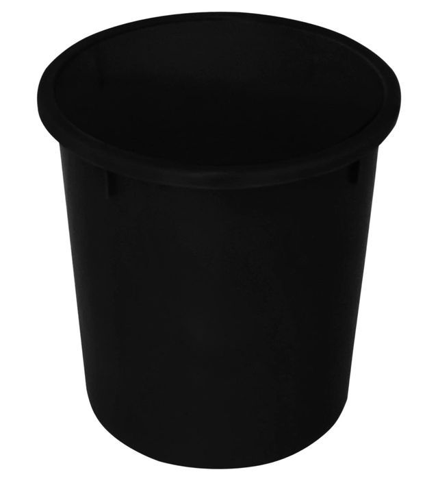 Kuber Industries Open Plastic Dustbin Without Lid | 5L Garbage Bin for Home | Office (Black)