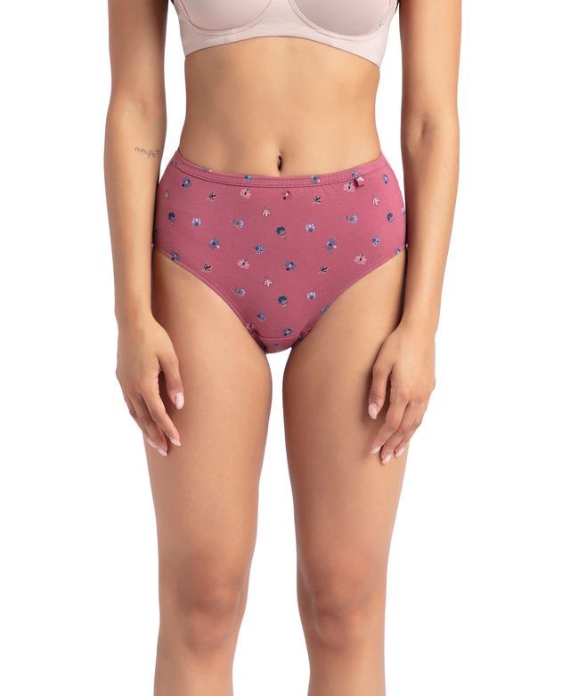 Jockey 1406 Women's Super Combed Cotton Mid Waist Hipster Panty|PO3 | Multicolor Dark assorted-S