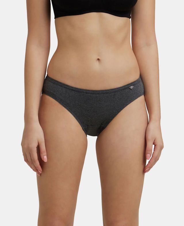 Jockey 1410 Women's Super Combed Cotton Bikini Panty|PO3 | Multicolor Dark assorted-XL