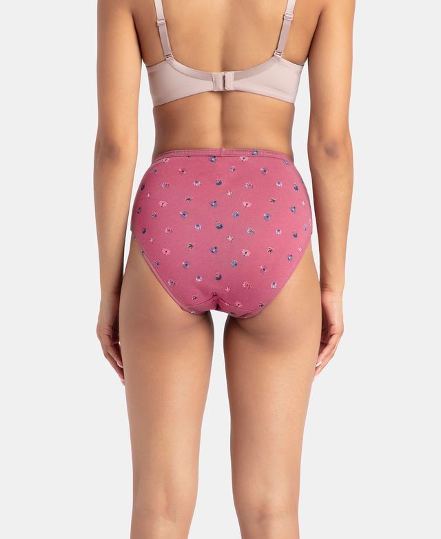 Jockey 1406 Women's Super Combed Cotton Mid Waist Hipster Panty|PO3 | Multicolor Dark assorted-S